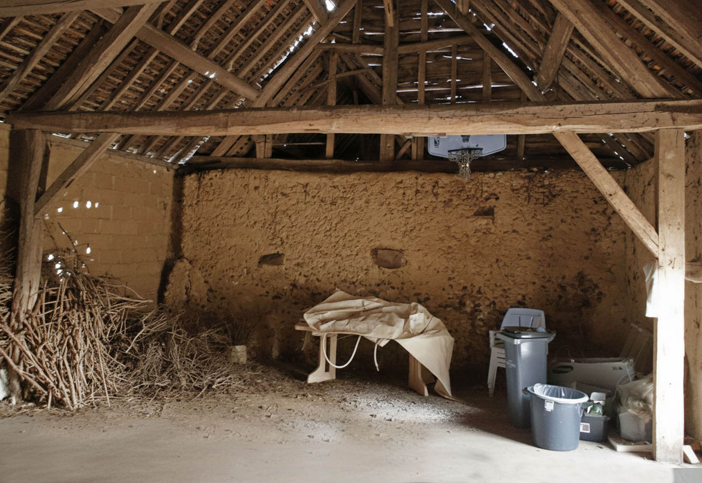 Volume principal de la grange avant travaux