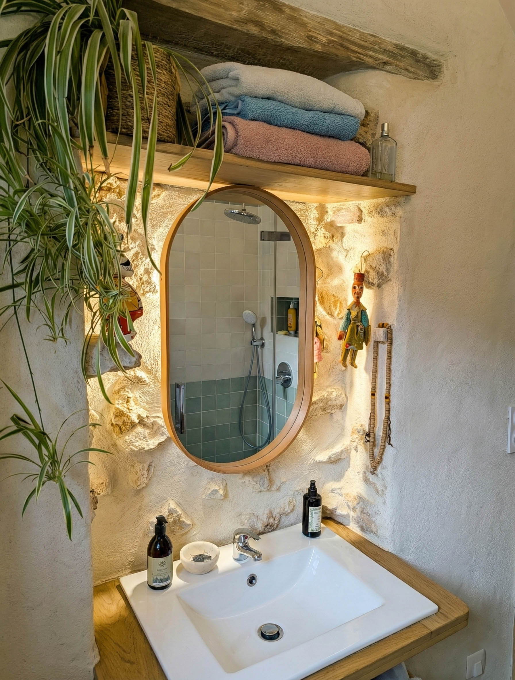 Salle de bain après travaux - miroir