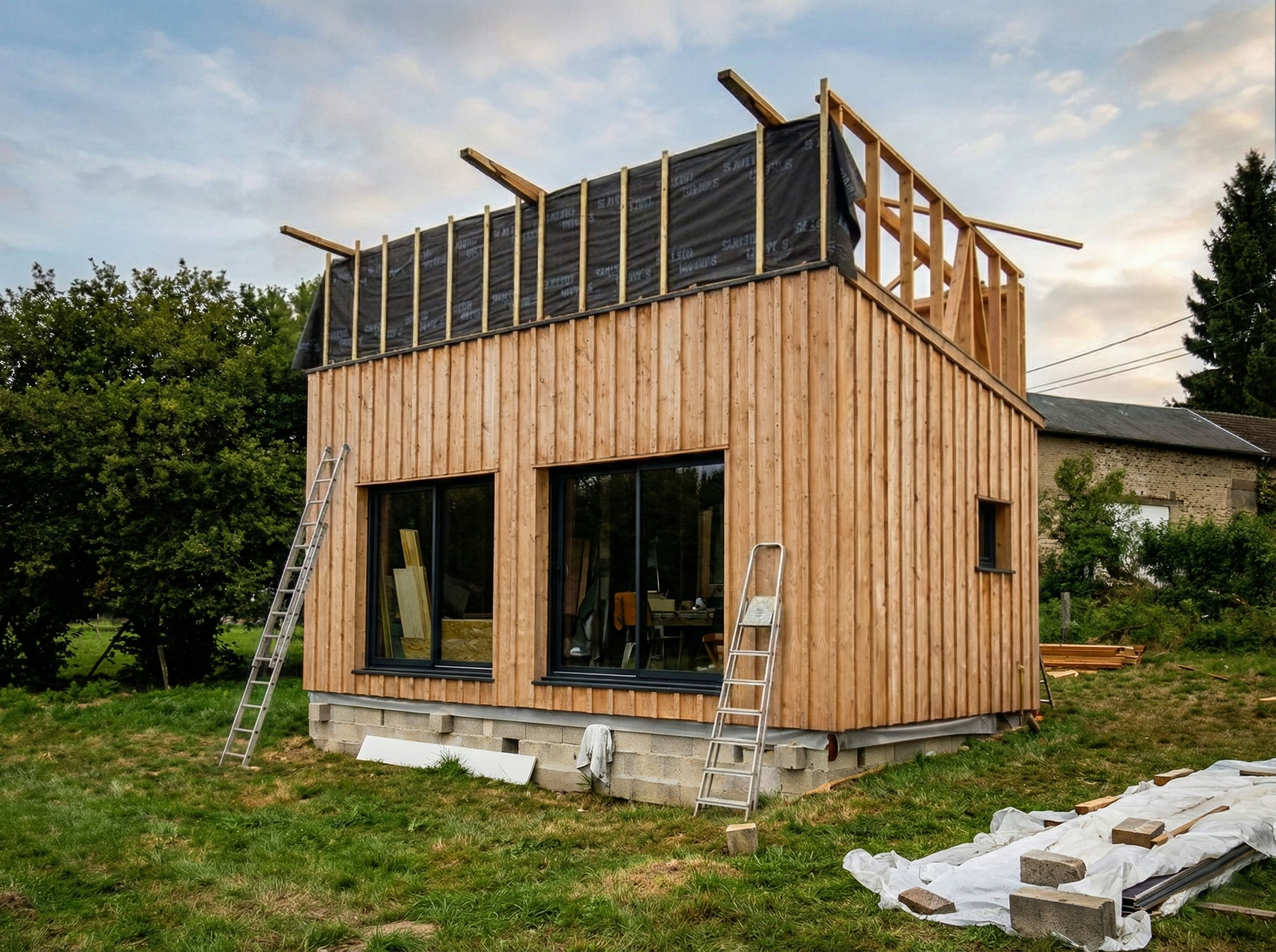 Maison terminée vue de loin