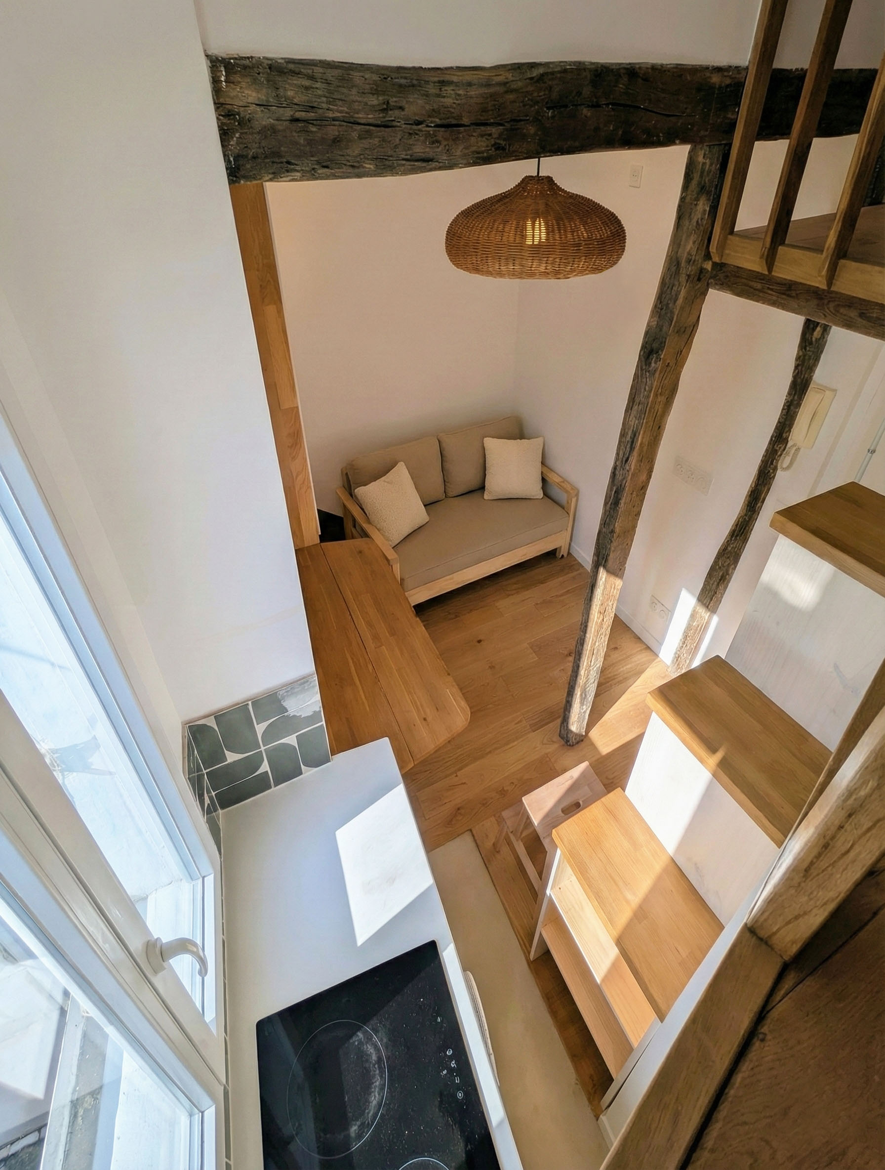 Table rabattable en position ouverte